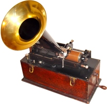 Edison wax cylinder phonograph