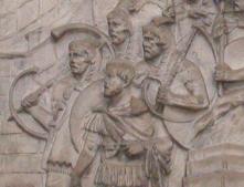 Cornu players (cornicen) on Trajan's Column