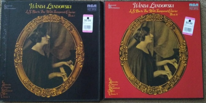 LP box sets of Wanda Landowska playing Bach's Well-Tempered Clavier, priced 99 cents
